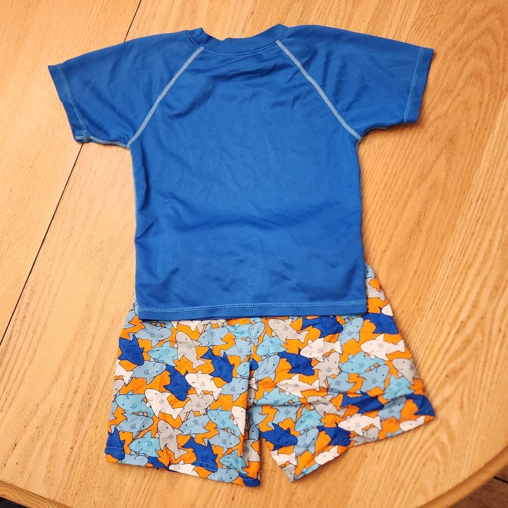 Kanu/Wippette Toddler Rashgaurd & Swim Trunk Set Size 4T - Picture 9 of 12